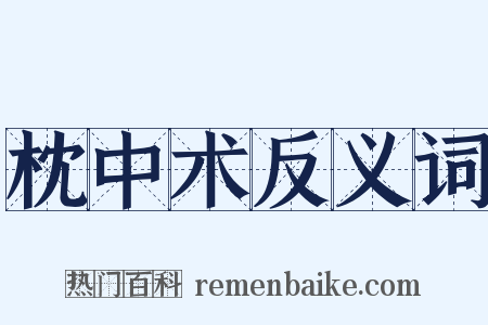 枕中术反义词是什么意思的图片